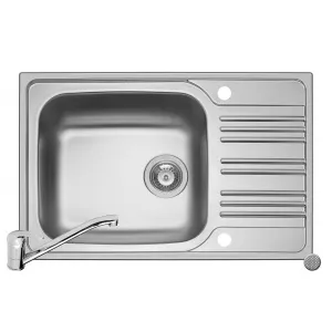 Pyramis Set 2IN 1 Chiuveta Inox INSET 1B1D REV LN + Baterie