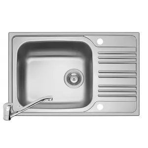 Pyramis Set 2IN 1 Chiuveta Inox INSET 1B1D REV SM + Baterie
