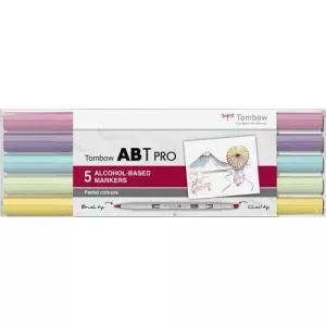 Tombow Markere ABT Pro 5 Pastel Colors ABTP-5P-2