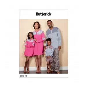 Butterick Tipar pijama familie BT 6531