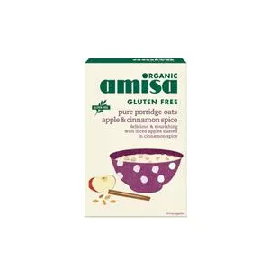 Amisa Organic Porridge din Ovaz cu Mar si Scortisoara Fara Gluten Bio 300gr