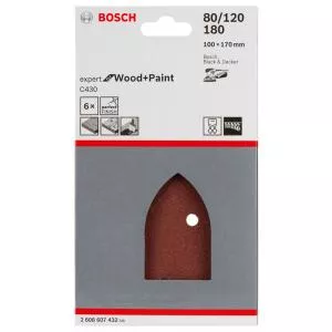 Bosch Set foi abrazive C430, 6 buc. 80- 120- 180 -   2608607432