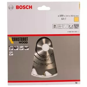 Bosch Panza de ferastrau circular Construct Wood 150 x 20/16 x 2,4 mm- 12 -  2608641199