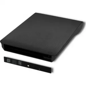 Qoltec External USB 3.0 9.5mm SATA Optical Drive Case | built-in cable 51865