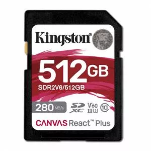 Kingston 512GB Canvas React Plus SDXC  SDR2V6/512GB