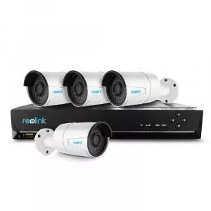 Reolink Camera de supraveghere Sistem supraveghere IP exterior RLK8-410B4, 4 camere, 5 MP, IR 30 m, 4 mm, microfon, HDD 2 TB