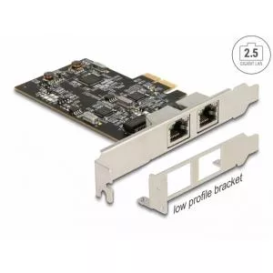 Delock PCI Express cu 2 x 2.5 Gigabit LAN RJ45 Intel i225V 89392
