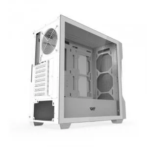 darkFlash Carcasa 54678, Middle Tower, Fara sursa, ATX, M-ATX, ITX, Alb