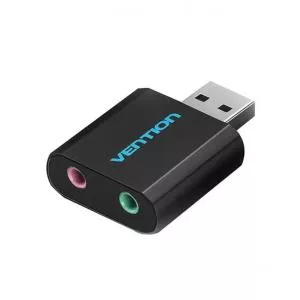 Vention Placa de sunet PLACI de SUNET USB External Sound Card Black Metal Type, 