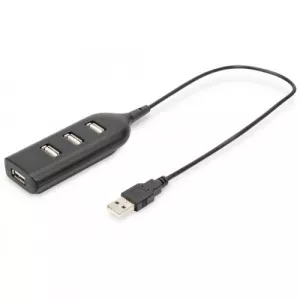 Digitus Hub , 4x USB 2.0, Black