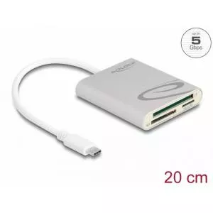 Delock Cititor de carduri USB 3.2 Gen1 type C la micro SD/SD/CF type I 91005