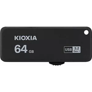 KIOXIA USB Flash Drive Yamabiko U365 64GB USB 3.0 Black