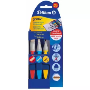 Pelikan Pensula griffix, 3 buc/set (varf lat : 12; 6 + varf rotund : 6) blister 700726