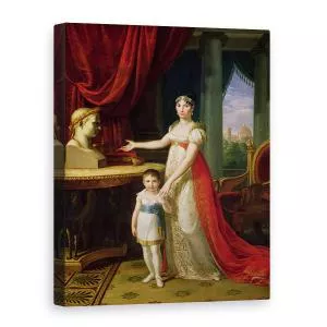 Norand Tablou Canvas - Pietro Benvenuti - Elisa Bonaparte 1777-1820 Mare Ducesa de Toscana si fiica ei Napoleone-Elisa B153781