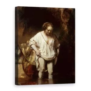 Norand Tablou Canvas - Rembrandt Harmensz van Rijn - Femeie de baie intr-un parau B5238