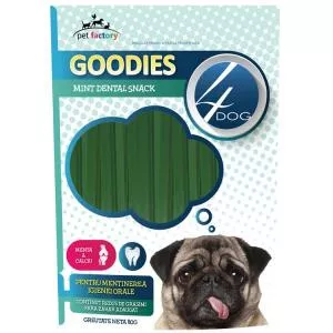 4DOG Recompense Goodies Dental Sticks Menta si Calciu 80g