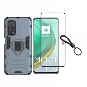KRASSUS Set protectie 2 in 1 pentru Xiaomi MI 10T 5G / Mi 10T Pro 5G dark blue HUSET066