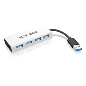 RaidSonic Icy Box 4xPort USB 3.0 Hub Silver IB-AC6104