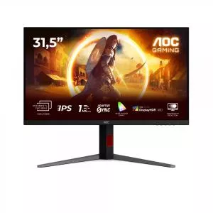 AOC Monitor Gaming Fast IPS LED 31.5inch U32G4U, UHD (3840 x 2160), HDMI, DisplayPort, Pivot, 160 Hz, 0.5 ms (Negru)