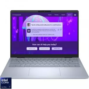 Dell 14'' Plus DB14250, 2.5K, Procesor Intel® Core™ Ultra 7 258V (12M Cache, up to 4.80 GHz), 32GB LPDDR5X, 1TB SSD, Intel Arc 140V, Win 11 Pro, Ice Blue, 3Yr CIS