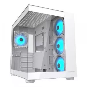 Cougar Carcasa FV150 ARGB, Middle Tower, Fara sursa (Alb)