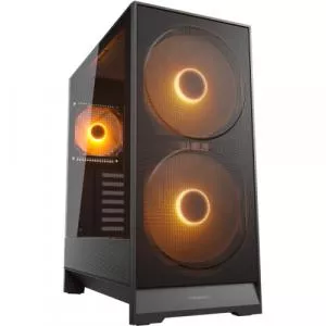 Cougar Carcasa Airface 180, ARGB, Middle Tower, Fara sursa (Negru)