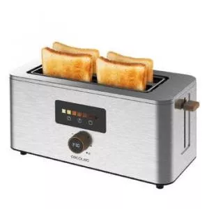Cecotec Prajitor de paine Touch&Toast Extra Double, 1500 W, 4 felii, Argintiu