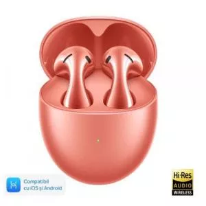 Huawei Casti True Wireless FreeBuds 5, Bluetooth, Waterproof IPX4, ANC (Rosu)