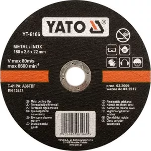 YATO Disc debitat oțel inoxidabil 230 x 2.0 x 22 mm YT-6107