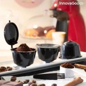 InnovaGoods Set de 3 capsule de cafea reutilizabile, Redol, 5.3x3.5x5.5 cm