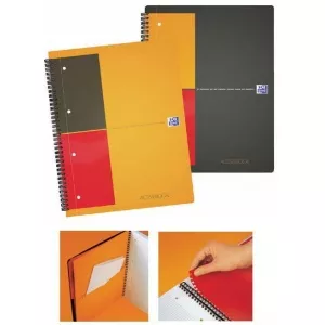 Oxford Caiet A5, spirala dubla, 80 file - 80g/mp,   coperta PP, Activebook - matematica