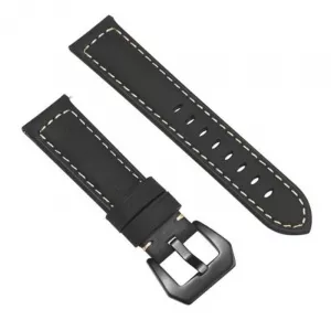 Very Dream Curea piele naturala compatibila Xiaomi Amazfit GTR 2, Telescoape QR, 22mm, Negru Mat