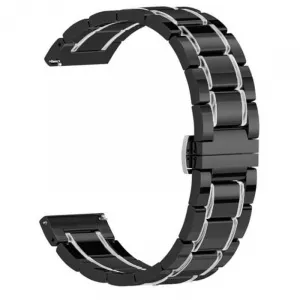 Very Dream Curea ceramica, compatibila Xiaomi Amazfit GTS 2, telescoape Quick Release, Black-Silver