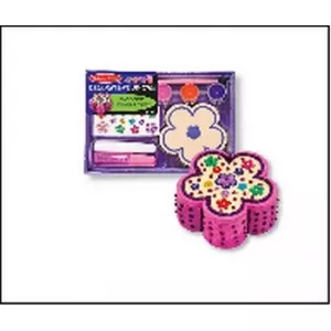 Melissa and Doug tip decoreaza cutiuta floricica pentru bijuterii