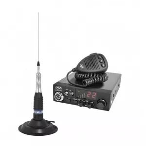 PNI CB ESCORT HP 8024 ASQ + Antena CB ML160 cu magnet