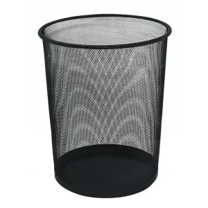 Q-Connect Cos metalic Mesh, pentru hartii, 19 litri - negru