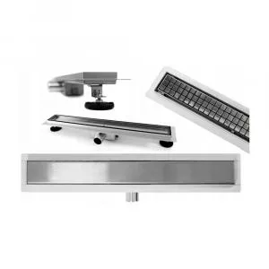 Rea Set rigola pentru dus plus capac 100 cm Pure Neo Inox