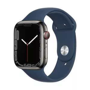 Apple Watch Series 7 GPS + Cellular 45mm 4G Graphite Stainless Steel Abyss Blue Sport Band