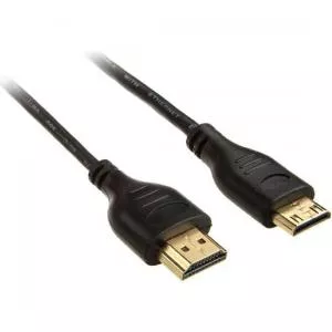 InLine High Speed HDMI Cable with Ethernet Type A to C male super slim black / gold 1.8m 17502C