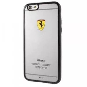Ferrari Husa iPhone 6/6S Plus racing shield transparent black FEHCP6LBK