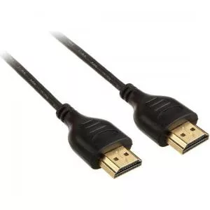 InLine High Speed HDMI Cable with Ethernet Type A A male super slim black / gold 1.5m 17511S