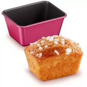 Tefal Set de 3 forme CreaBake Mini-Cakes J3079804, Pentru mini prăjituri,  8.3x6.5cm,  Pink