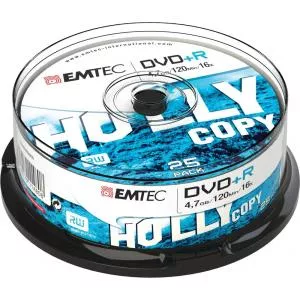 EMTEC DVD+R 4,7GB 16x Holly Copy 25 pcs  Cake Box