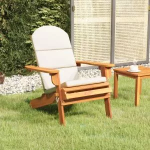 vidaXL Scaun de gradina Adirondack cu perne, lemn masiv acacia GartenMobel Dekor