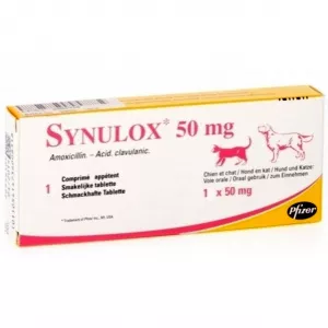 Pfizer Synulox 50 mg 10 tablete