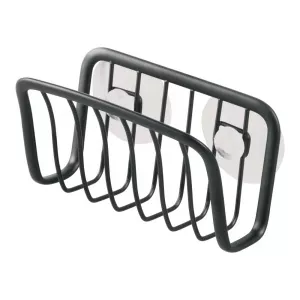 iDesign Suport metalic cu ventuze Axis, 6,5 x 14 cm, negru