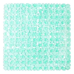 iDesign Covoraș pentru cadă/cabina de duș Pebblz, 56 x 56 cm, verde