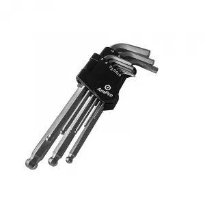 AmPro Set 9 chei imbus, 1.5 - 10 mm, tip L, otel Cr-V 999UT0310