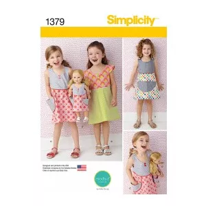 Simplicity Tipar rochie pentru copii si papusa de 18