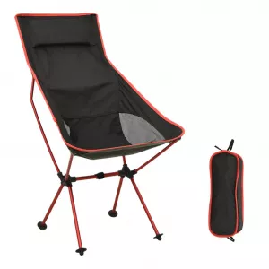 vidaXL Scaun de camping pliabil, negru, PVC și aluminiu 310542